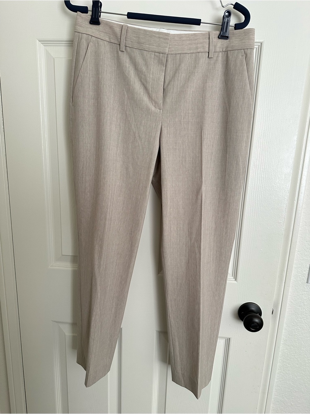 Theory Women’s Treeca 2 in Traceable Wool Tailored Suit Pants Size 6 Tan Beige